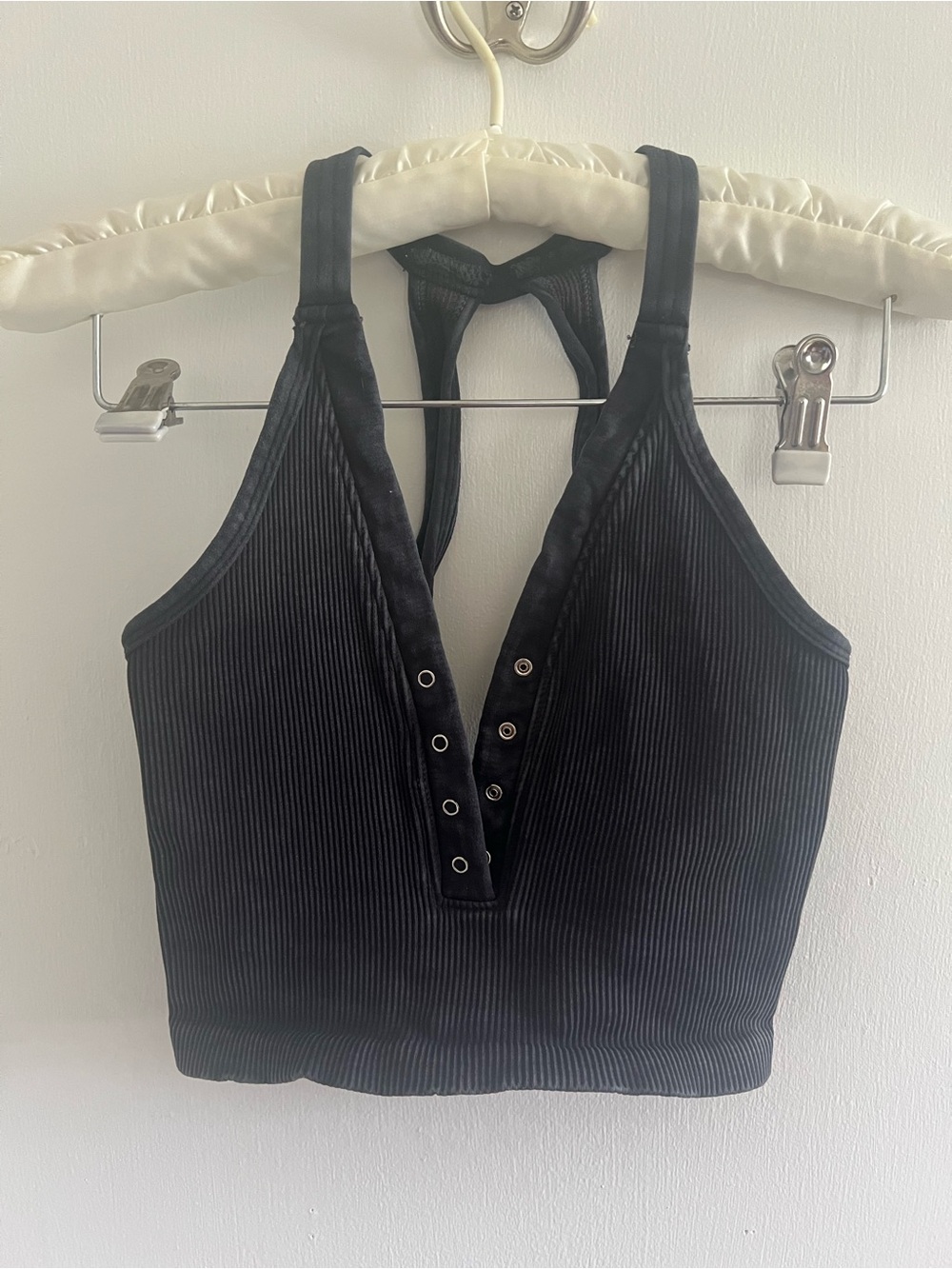Free People FP Movement Free Throw Black Cropped Tank Size M/L